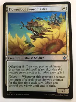MTG Bloomburrow Flowerfoot Swordmaster Foil 0014 NM - Image 1