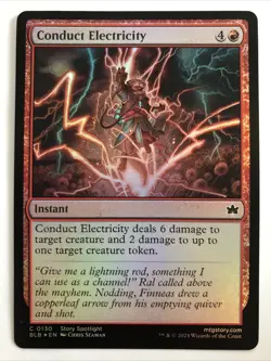 MTG Bloomburrow Conduct Electricity Foil 0130 NM - Image 1