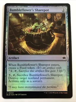 MTG Bloomburrow Bumbleflower’s Sharepot Foil 0244 NM - Image 1