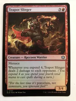 MTG Bloomburrow Teapot Slinger Foil 0157 NM - Image 1