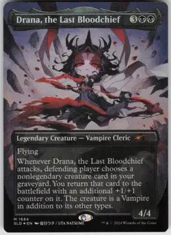 MTG Drana the Last Bloodchief Rainbow Foil Foil NM Secret Lair Magic 1684 - Image 1