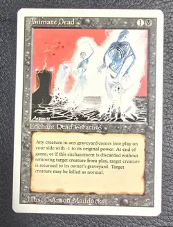 MTG Magic: The Gathering - Revised Edition - Animate Dead LP - Image 1