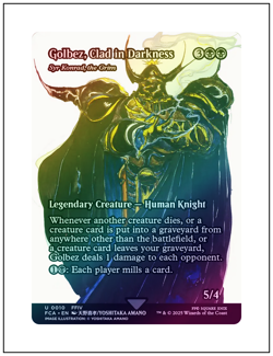 1x Golbez, Clad in Darkness, Showcase FCA Art Foil, Final Fantasy, MTG NM - Image 1