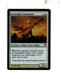 MTG SkeenAB Goldnight Commander FOIL from Avacyn Restored. NM. - Image 1