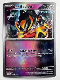 Iron Boulder 046/131 Master Ball Pattern – Prismatic Evolutions Holo Pokemon TCG - Image 1
