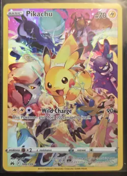 Pokemon TCG Pikachu 160/159 Secret Rare Crown Zenith Holo NM - Image 1
