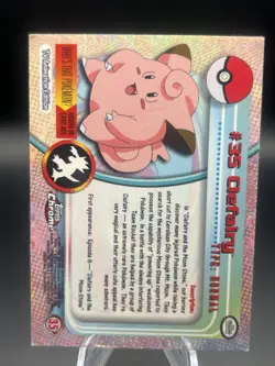 2000 Pokemon Topps Chrome Clefairy #35 Topps TV Animation Series - Image 2
