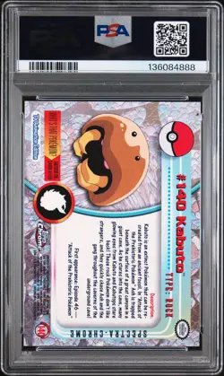 2000 TOPPS CHROME POKEMON T.V. SPECTRA #140 KABUTO PSA 10 - Image 2