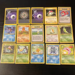Lot Of 15 German Base And Rocket Set Pokemon Cards Unlimited NM/LP - Image 1
