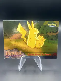 Pikachus Vacation "Racing Cheek To Cheek" #48 1998 Topps Pokemon Movie Holo - Image 1