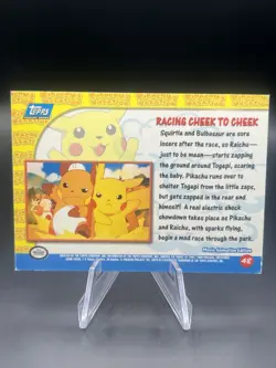 Pikachus Vacation "Racing Cheek To Cheek" #48 1998 Topps Pokemon Movie Holo - Image 2