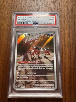 Pokemon Mew 2023 En-151 Illustration Rare #179 Mr. Mime #179 PSA 9 - Image 1