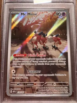 Pokemon Mew 2023 En-151 Illustration Rare #179 Mr. Mime #179 PSA 9 - Image 2