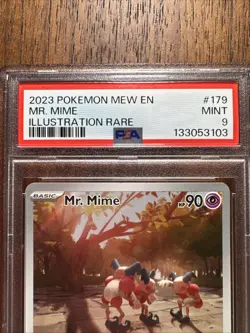 Pokemon Mew 2023 En-151 Illustration Rare #179 Mr. Mime #179 PSA 9 - Image 3
