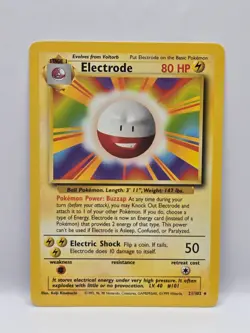 Electrode 21/102 Rare Non-Holo Base Set Pokemon TCG VLP - Image 1