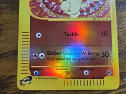 Pokemon Base Set Expedition # 105/165 Reverse Holo CYNDAQUIL---NOT PLAYED--- - Image 3
