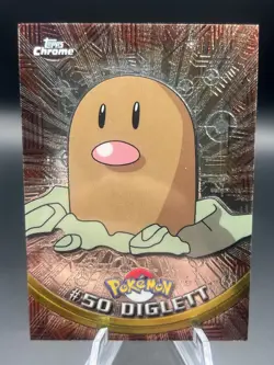 Diglett #50 2000 Topps Chrome Pokemon TV Animation Edition Chrome TCG - Image 1