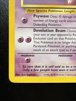 FREE SHIPPING Mew #8 Black Star Promo WOTC Pokemon League 2000 Non-Holo Vintage - Image 5