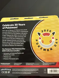 Pokemon Day 2026 Collection 30th Anniversary Special Pikachu Promo SEALED - Image 2