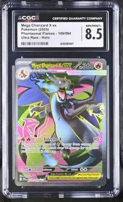 Mega Charizard X EX *CGC 8.5* Ultra Rare *Phantasmal Flames* #109 *2025* Pokemon - Image 1