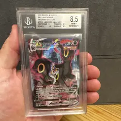 Pokemon Umbreon VMAX Ultra Rare Holo Brilliant Stars TG23 Beckett 8.5 - Image 1
