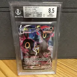 Pokemon Umbreon VMAX Ultra Rare Holo Brilliant Stars TG23 Beckett 8.5 - Image 2