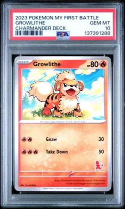 2023 POKEMON MY FIRST BATTLE-CHARMANDER DECK GROWLITHE PSA 10 - Image 1