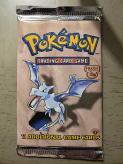 "Heavy" Pokemon TCG Fossil 1st Edition Booster Pack Aerodactyl Art Sealed 21g - Image 2