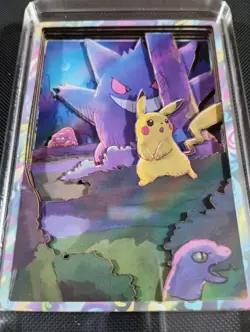 Pokemon Gengar Pikachu Non-TCG Fan-Art 3d Paper Cut Carving Slab Chinese - Image 4