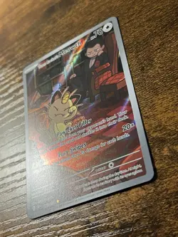 Team Rockets Meowth 203/182 IR Destined Rivals Alt Art 2025 Pokemon - Image 2