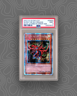2023 YU-GI-OH! LC01-EN002 SLIFER THE SKY DRAGON QCSR-GERMAN ERROR PSA 9 - Image 1