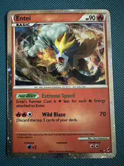Entei SL3 Call of Legends Holo Rare Card Shiny Finish - Image 1