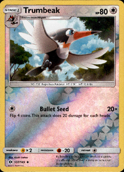Trumbeak 107/149 Reverse Holo | Sun & Moon | Pokemon Card - Image 1