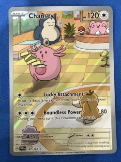 Pokemon TCG Chansey Illustration Twilight Masquerade Card 187/167 NM Pack Fresh - Image 1