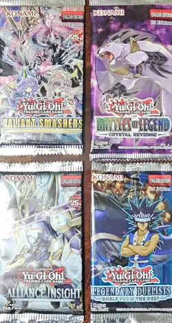 4x YuGiOh 1st Edition Booster Packs 26 Total Cards English Edition 1st Editions - Image 1