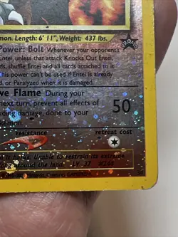 DAMAGED Entei 34 Holofoil WoTC Promo AUTHENTIC Pokemon Card - Image 4