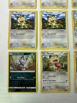 Meowth Pokemon Trading Card Game Lot Of 9 - Image 5