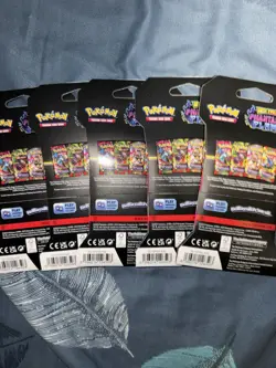 5x Pokemon Card Lot Sleeved Booster Packs Mega Evolution Phantasmal Flames New - Image 2