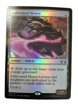 MTG SNC: Unlicensed Hearse (Artifact Vehicle) Regular Rare Foil 246/281 - Image 1