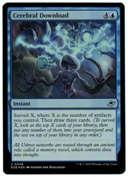 Cerebral Download (Foil) - 0048 - Edge of Eternities - MTG - NM Ships Now - Image 1