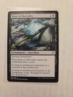 Rune of Mortality - Kaldheim - LP - Uncommon - Aura Rune - Image 1