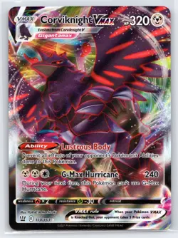 Pokemon NM Holo Corviknight VMAX 110/163 Ultra Rare SWSH05: Battle Styles - Image 1