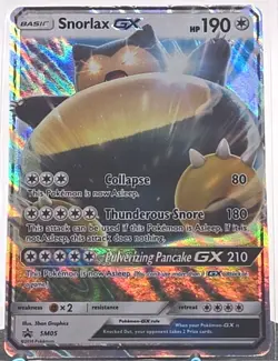 Pokemon TCG Snorlax GX Holo #SM05 Sun And Moon Black Star Promos 2016 - Image 1