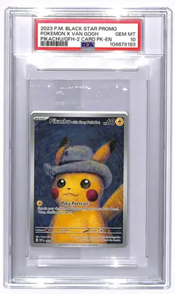 2023 Pokemon X Van Gogh Pikachu With Grey Felt Hat 085 Sealed Promo PSA 10 - Image 1