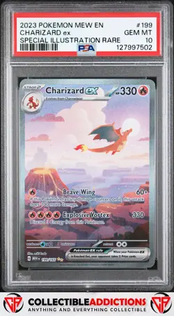 2023 Pokemon Mew En-151 #199 Charizard Ex Special Illustration Rare PSA 10 - Image 1