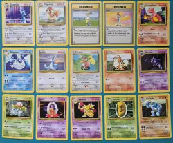 Pokemon Part Complete Base Set Bundle 46× Cards Inc 4 Non Holo Rares - Image 1