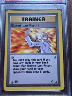 2000 Pokemon Gym Heroes Blaine’s Last Resort 1st Edition #105/132 PSA 8 - Image 2