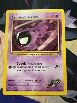 Pokemon TCG Sabrina's Gastly Gym Heroes 93/132 LP - Image 1
