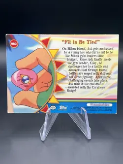 Pokemon Topps Orange Islands Fit to Be Tied #OR2 TV Animation Series (Crease) - Image 2