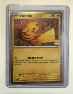 Pikachu 051 /162 Stamped 2026 Pokemon Day 30th Anniversary Promo NM - Image 3